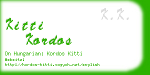 kitti kordos business card